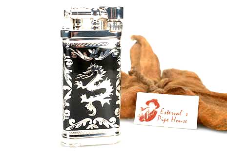 Sillem's 1989S Pipe Lighter Old Boy LEA 1 Face Dragon Black Sillem's 1989S Pipe Lighter Old Boy LEA 1 Face Dragon Black